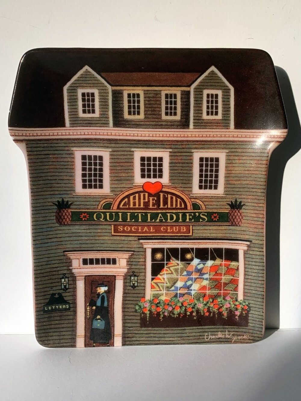 Wysocki Folktown Quilt Ladies Social Club Collectors Plate Bradford Exchange